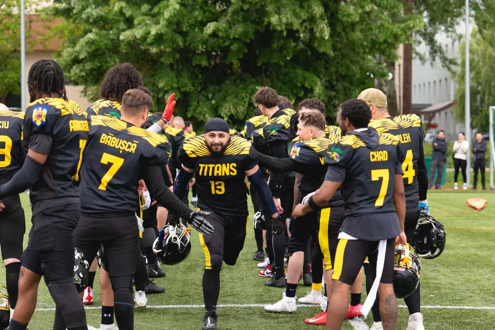 Tackling puternic într-un meci Bucharest Titans